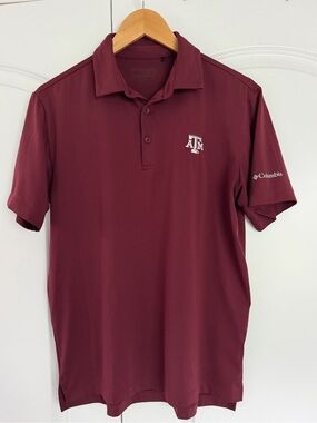 Columbia Texas A&M Maroon Performance Polo Shirt - Men’s Medium